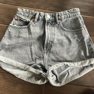 Zara grey mom-style Jean shorts